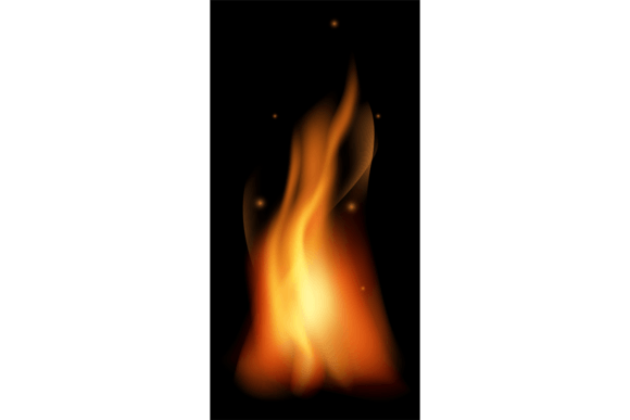 Download Fire Light Mockup. Realistic Burning Fla - Mockup Collection