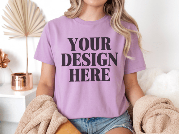 Download Comfort Colors 3023cl Neon Violet Mockup - Mockup Collection