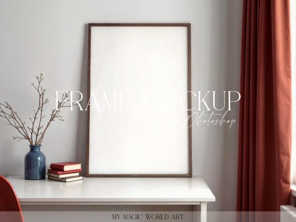 Download Light Mockup Frame on the Table - Mockup Collection