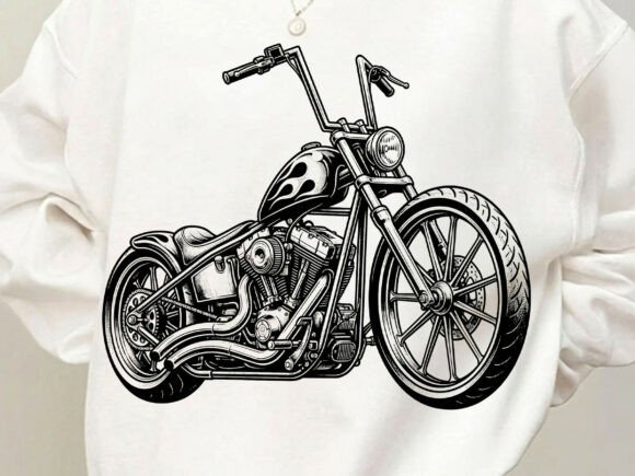 Download Chopper Motorcycle Biker Tshirt Design - Premium Bundle