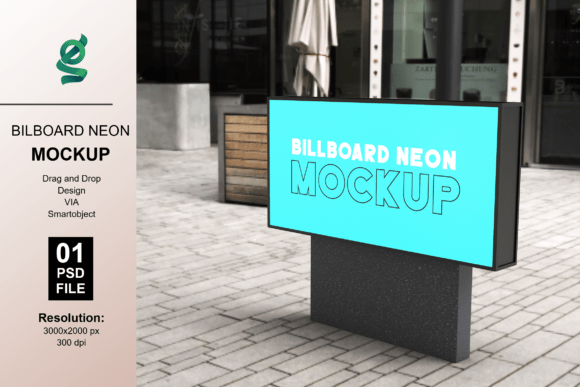Download Bilboard Neon Mockup - Mockup Collection