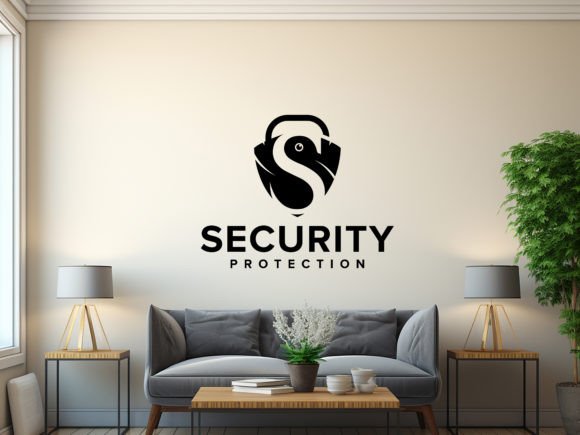 Download Wall Logo Mockup in the Wooden Room - Mockup Collection