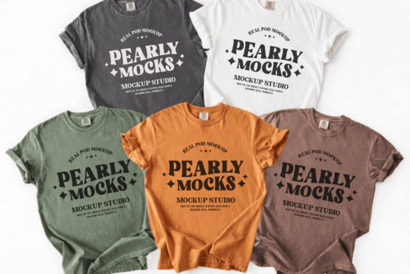 Download Comfort Colors 1717 Group T-shirt Mockup - Mockup Collection