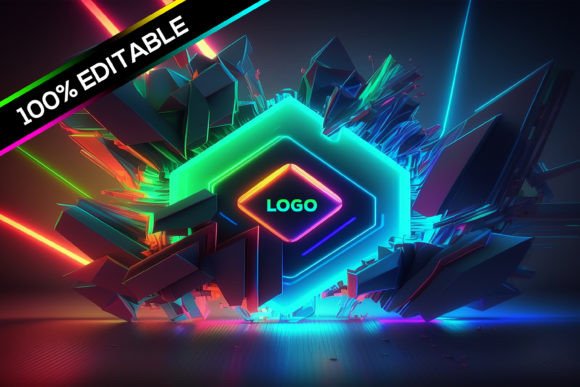 Download Neon Logo Mockup - Mockup Collection