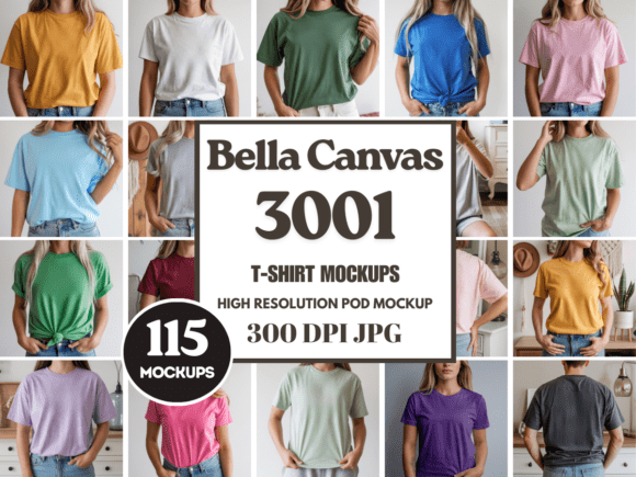 Download Bella Canvas 3001 TShirt Mockup Bundle - Tshirt Collection