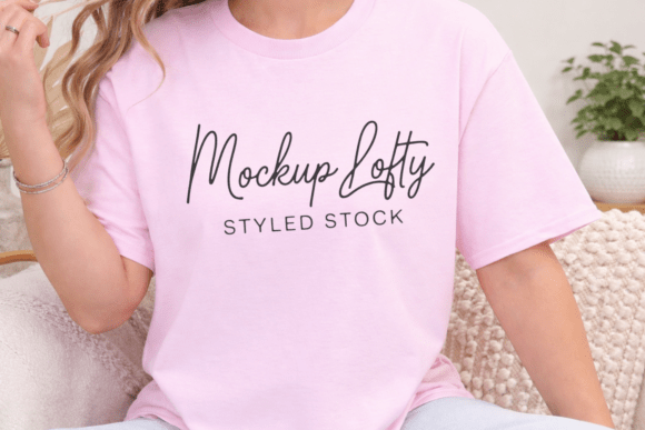 Download Gildan 5000 Light Pink Tshirt Mockup - Premium Resources