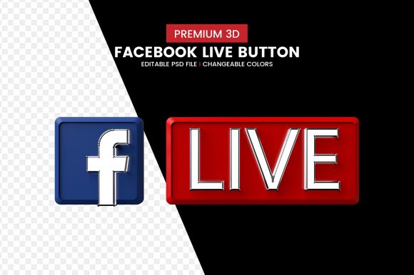 Download Facebook Live Streaming Button Mockup - Mockup Collection