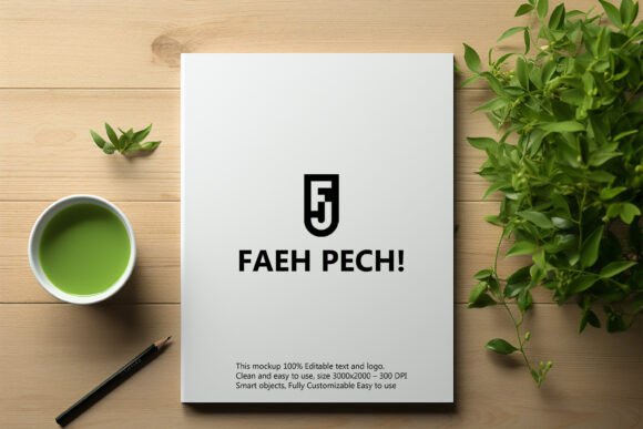 Download Notebook Logo Mockup | Paper Logo Mockup - Mockup Collection