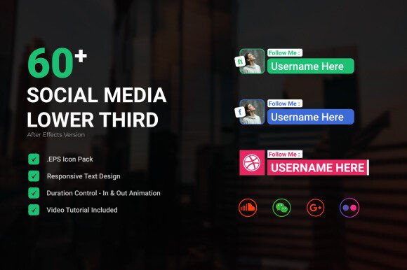 Download Social Media Lower Third | After Effects - Effects Collection